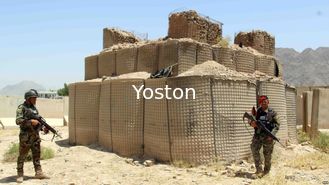 中国 ミルガビオンの網のヘスコの砂袋の塀の要塞の障壁の盛り土の壁の軍隊の保護 サプライヤー