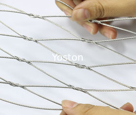 中国 ひし形のステンレス鋼ケーブルの網、鳥の飼鳥園有毒な鋼鉄ケーブルの網 サプライヤー