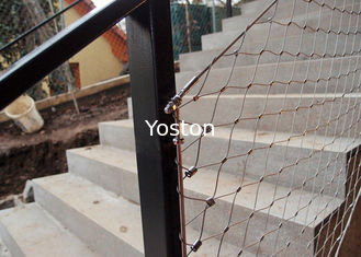 中国 装飾的なフェルールの階段柵のための適用範囲が広いステンレス鋼ワイヤー ロープの網の塀 サプライヤー