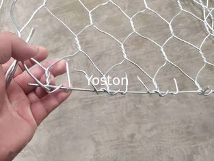中国 河岸の保護のための1m Gabionの網のバスケットのレノの六角形の編まれたマットレス サプライヤー