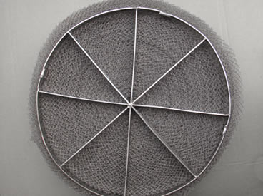 鋼板格子の丸型の編まれた網のデミスターのパッド